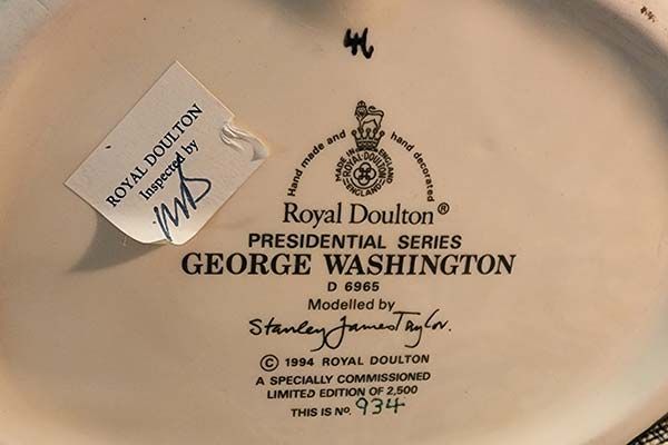 Character Jugs: George Washington D6965 - Royal Doulton Character Jug