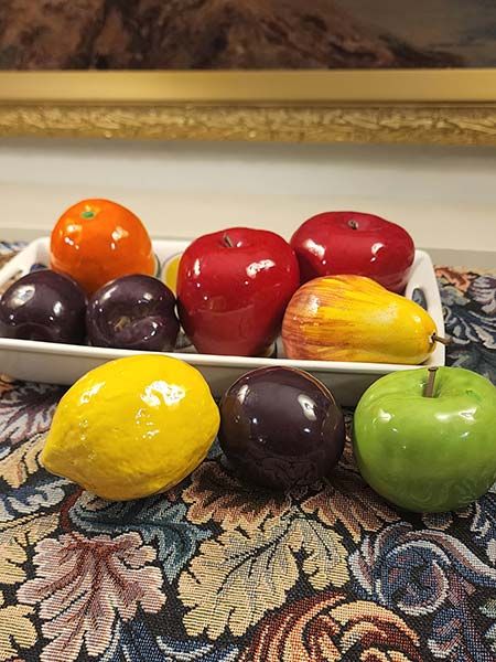 9x Retro Ceramic Fruit