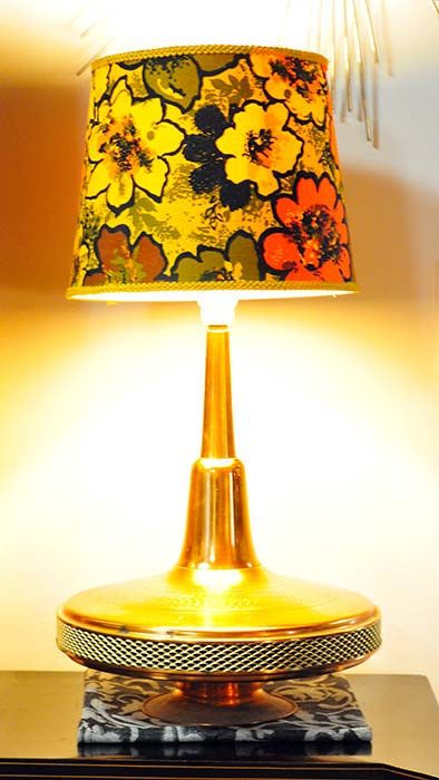 Retro lamp - copper space age base.