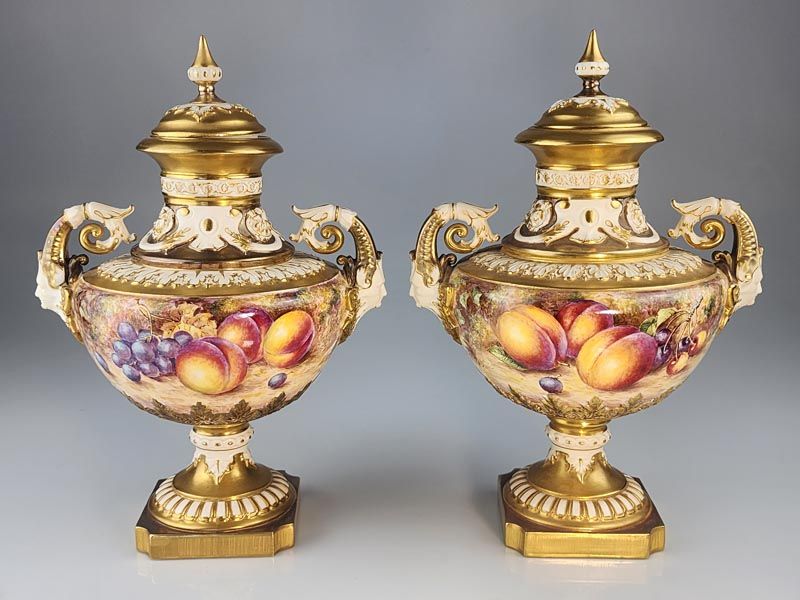 China & Ceramics: Royal Worcester Fruit Vases by John Freeman