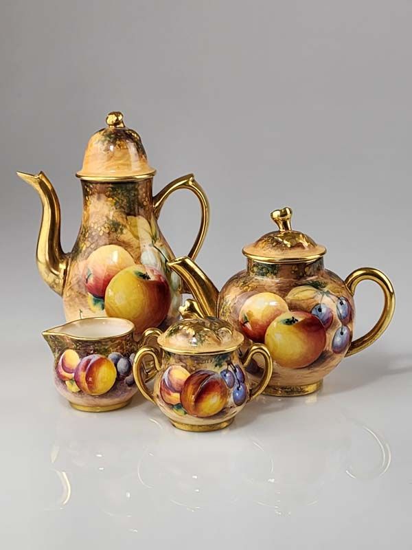 Royal Worcester Miniature Tea Set with Coffee Pot