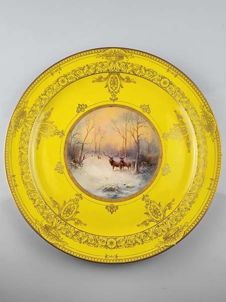 Royal Worcester Stinton Yellow Deer Plate