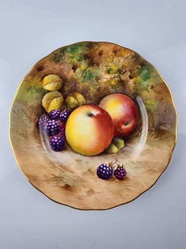 Royal Worcester side plate fallen fruit
