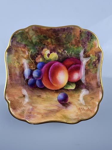 Royal Worcester square shaped dish