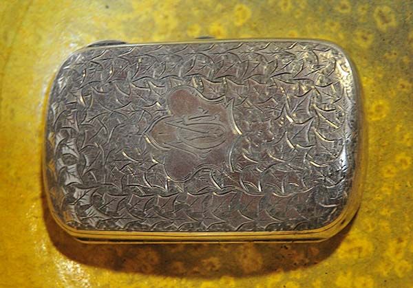 Silver cigarette case - Birmingham 1885