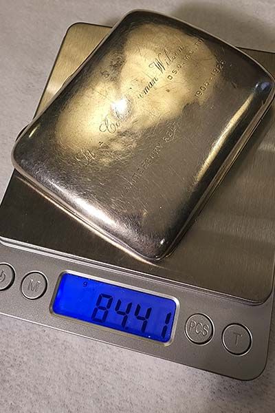 Sterling Silver: Sterling Silver Cigarette Case 1924