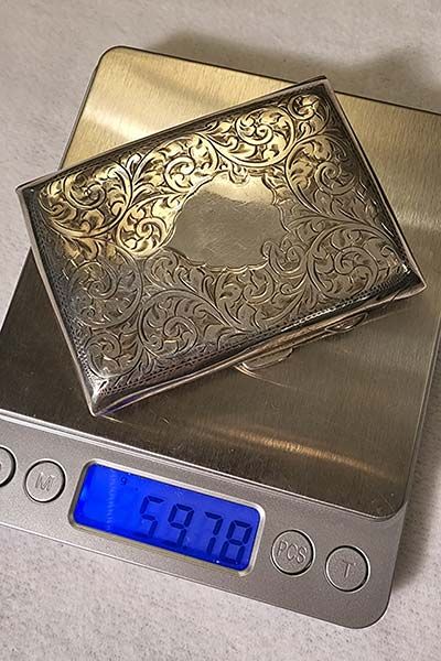 Silver & Gold: Sterling Silver Cigarette Case 1924