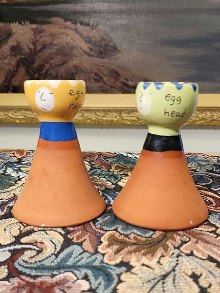 Terracotta Egg Cups - Egg Heads