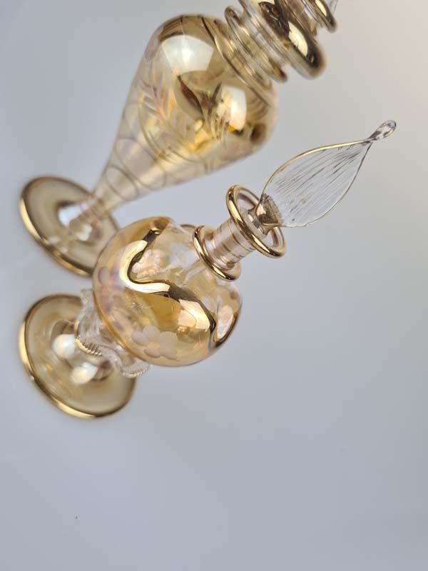 Glass: Two Egyptian glass perfume bottle