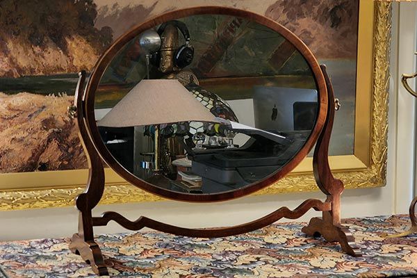 Victorian toilet mirror