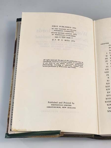 New Zealand books: West To The Fiords The History Of Western Southland