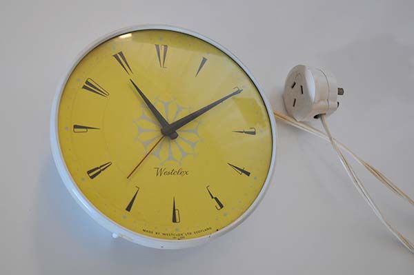 Mid-century Westclox wall clock